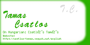 tamas csatlos business card